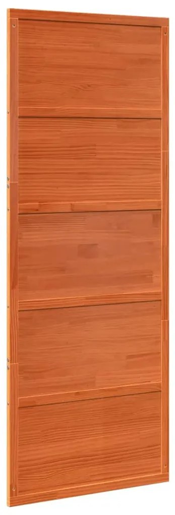 viaszbarna tömör fenyőfa istálló stílusú ajtó 80x208 cm