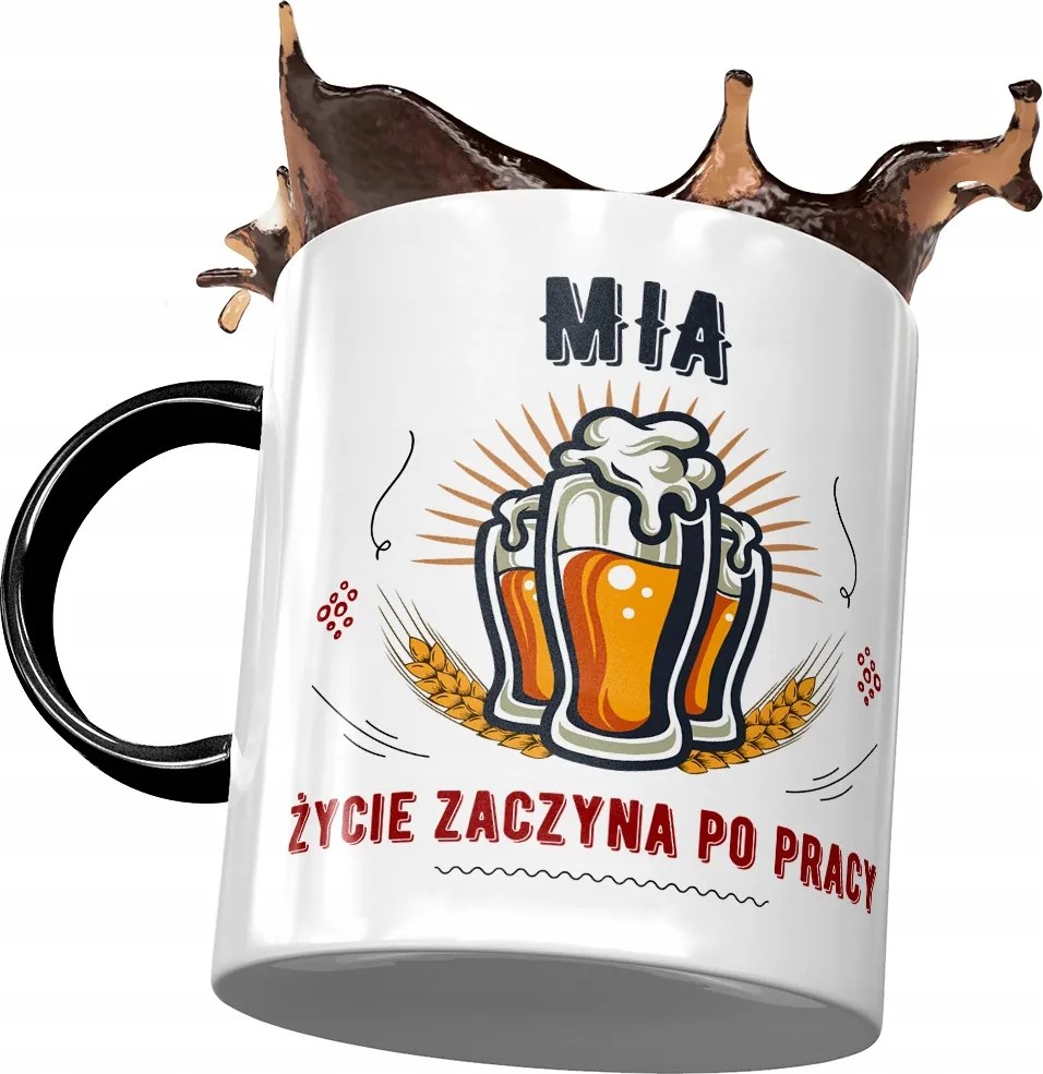 Fekete Bögre Mia Feleség Barátnő Ajándék Nyomtatott Fotóval