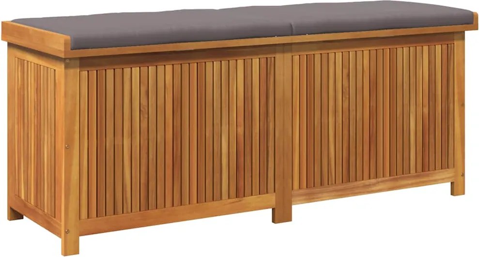 vidaXL tömör akácfa kültéri párnatartó láda 150x50x60,5 cm