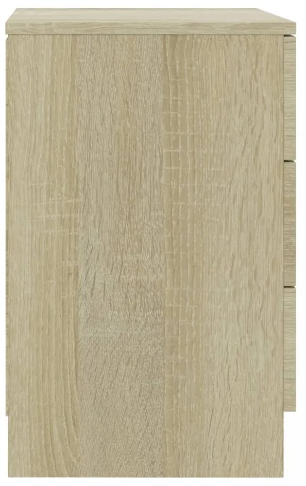 2 db sonoma tölgy szerelt fa éjjeliszekrény 38 x 35 x 56 cm