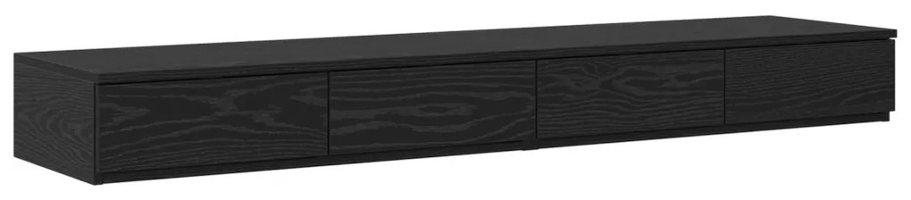 Ágyfiókok fiókkal Musta tammi 140 x 36.5 x 16.5 cm Faanyag