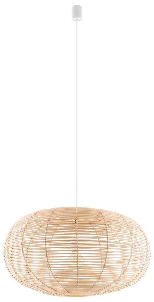 Rattan egyágú függesztett lámpa