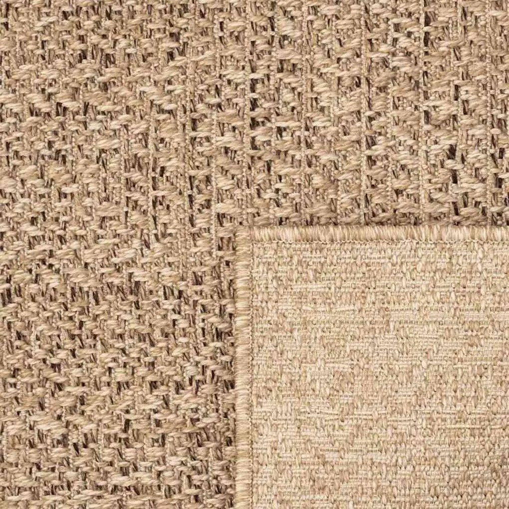ZIZUR bézs juta hatású beltéri és kültéri szőnyeg 80 x 250 cm