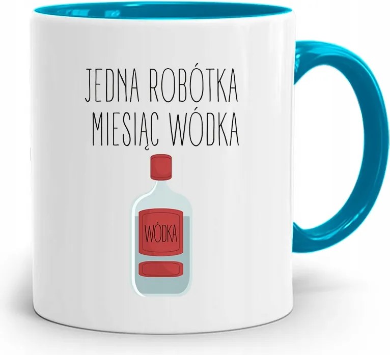 Kék Építő Bögre Egy Kézimunka És Vodka nyomott mintával