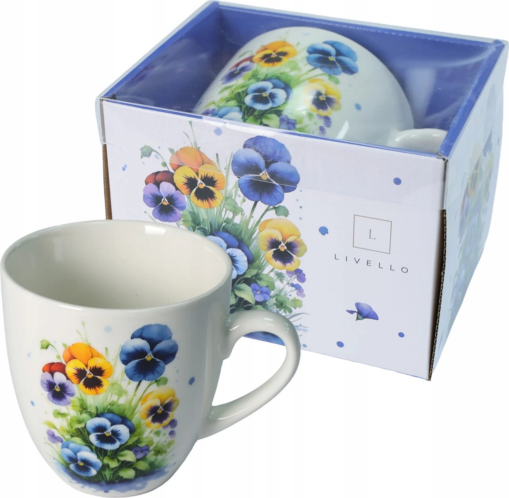 Livello porcelán bögre 1000 ML nagy teáscsésze árvácska füllel