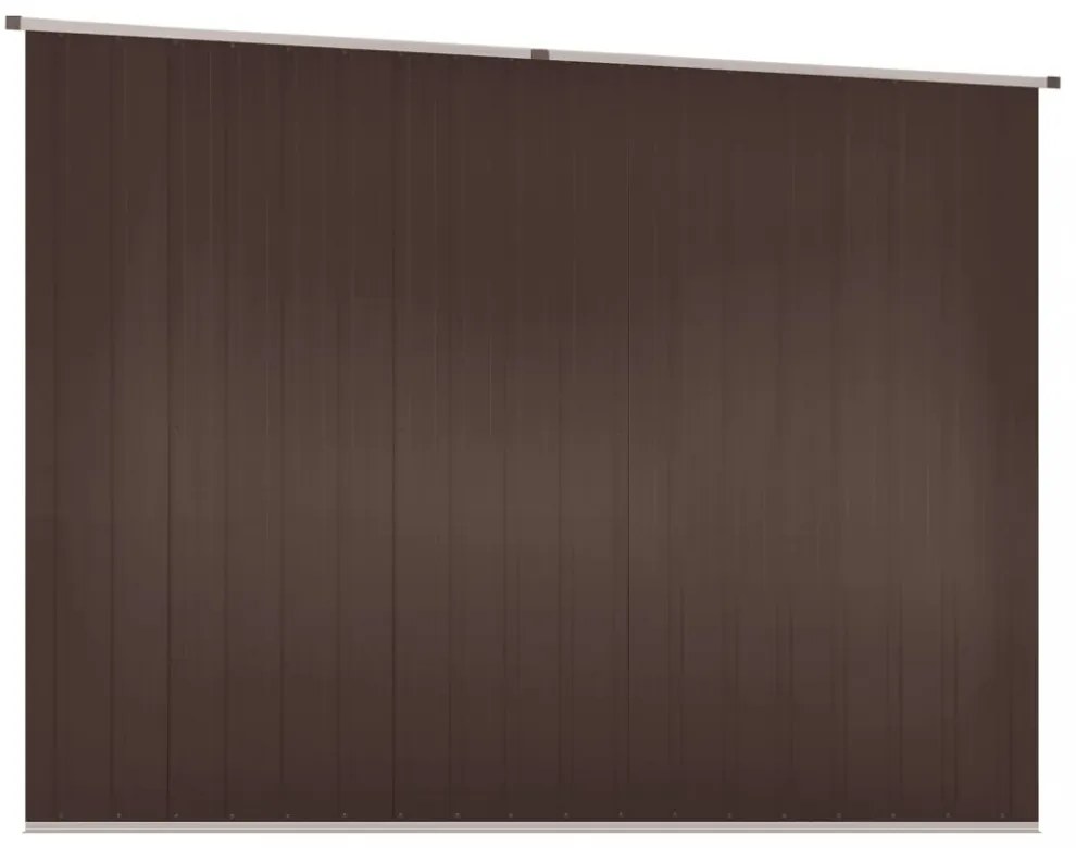 barna horganyzott acél kerti fészer 195 x 198 x 159 cm