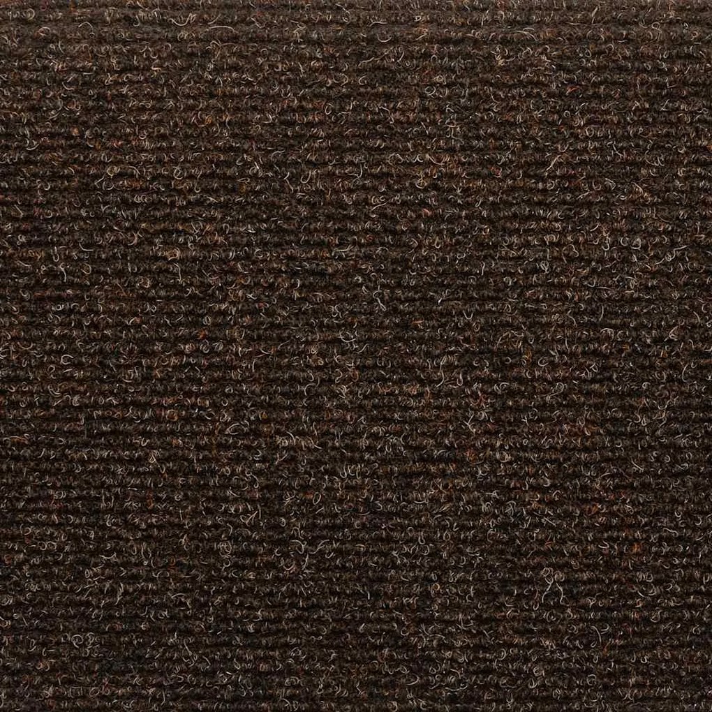 10 db barna tűlyukasztott öntapadó lépcsőszőnyeg 65 x 21 x 4 cm