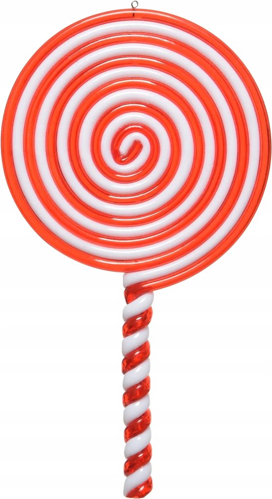 Medál műanyag nyalóka karácsonyi dekoráció 20cm