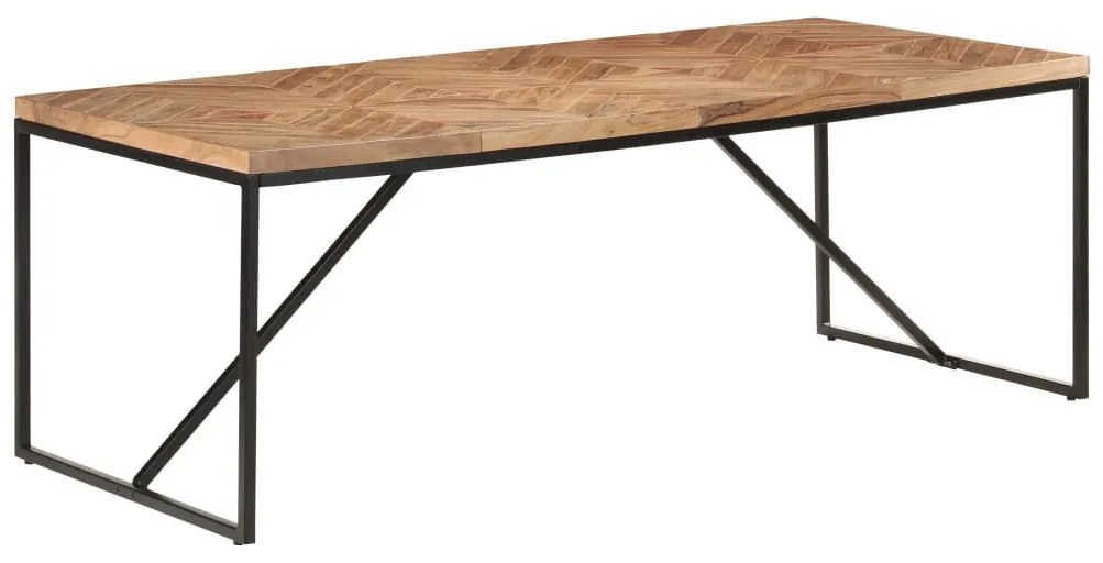 tömör akác és mangófa étkezőasztal 200 x 90 x 76 cm