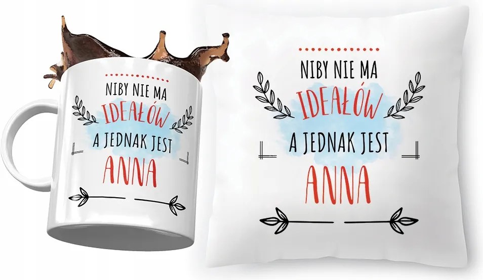 Anna párna ajándék bögre szett fényképes nyomtatással