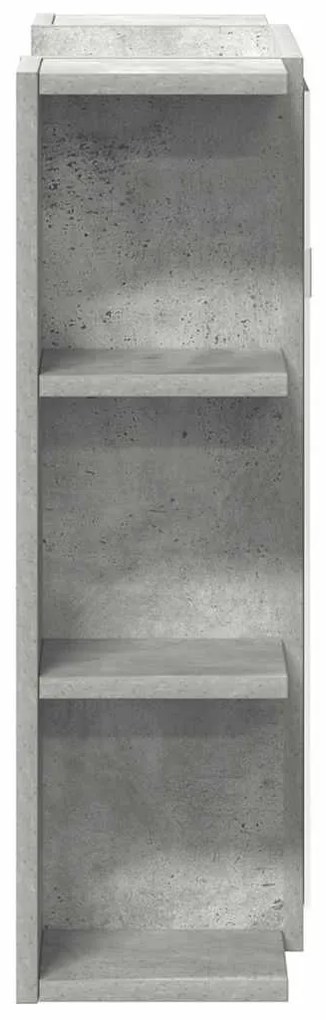 betonszürke forgácslap fürdőszobai tükör 80 x 20,5 x 64 cm
