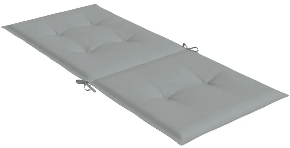 4 db világosszürke szövet magas háttámlájú székpárna 120x50x4cm