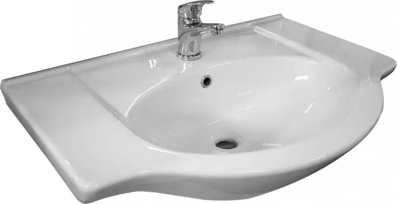 Nerva 75 cm-es bútorhoz alsószekrény, mosdóval, Sonoma tölgy