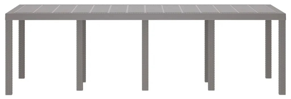Kerti Asztal Világosszürke 250x100x73 cm Poly Rattan, Kerti Asztal Világosszürke 100x100x73 cm Poly Rattan, Kerti Asztal Világosszürke 150x100x73 cm Poly Rattan