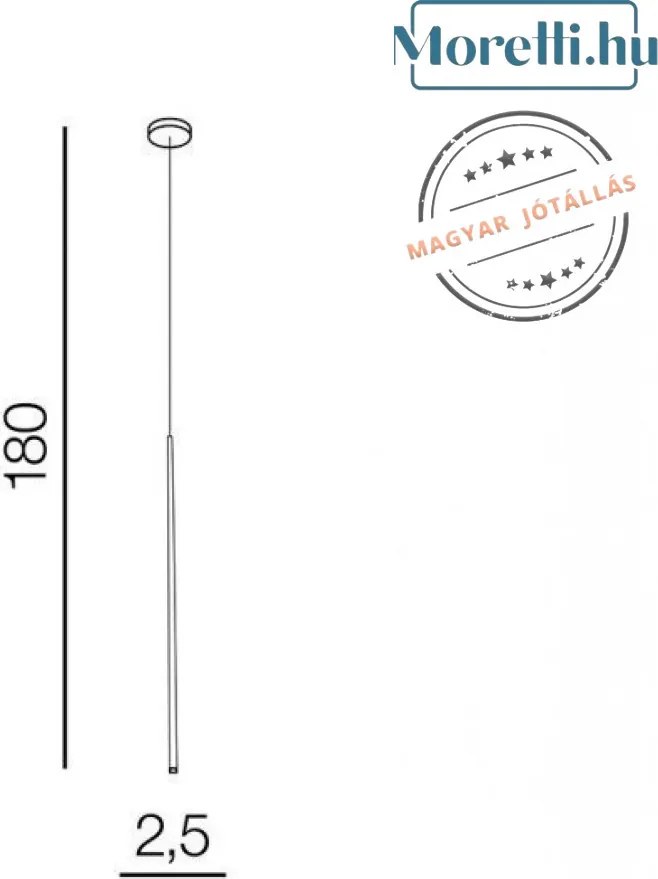 AZZARDO 3155 LOUISELED Hengeres Függesztett Lámpa LED IP20