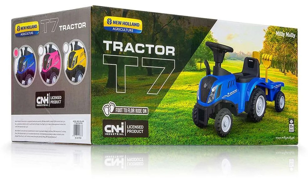 Bébitaxi NEW HOLLAND T7 TRAKTOR Milly Mally kék