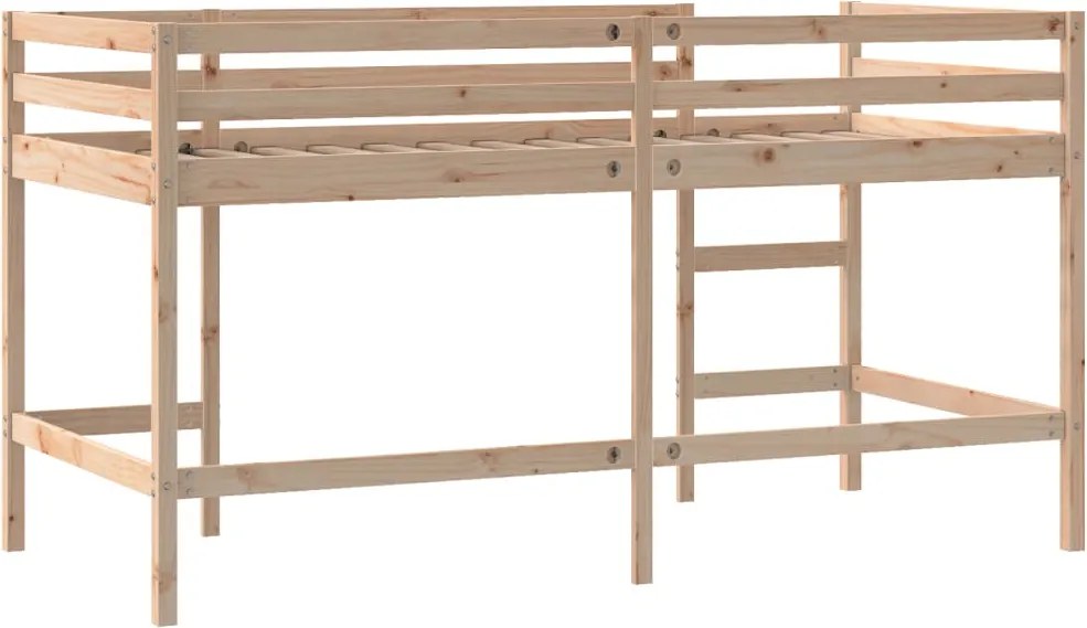 vidaXL tömör fenyőfa gyerek galériaágy létrával 80 x 200 cm