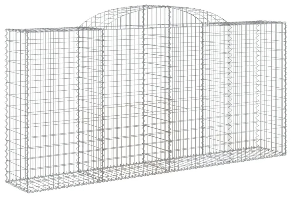 8 db íves horganyzott vas gabion kosár 300x50x140/160 cm