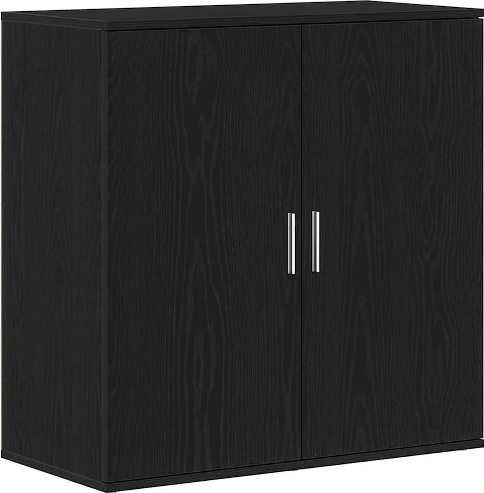 vidaXL Széf Fekete tölgy 79 x 38 x 80 cm Faanyag