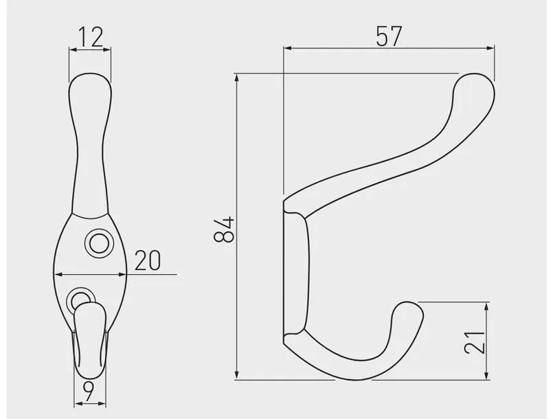 Fogas fém, MALAGA B0, króm