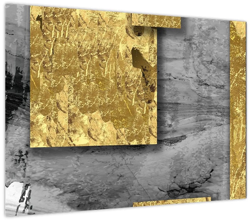 Kép - Arany négyzetek N⁰2 (70x50 cm)