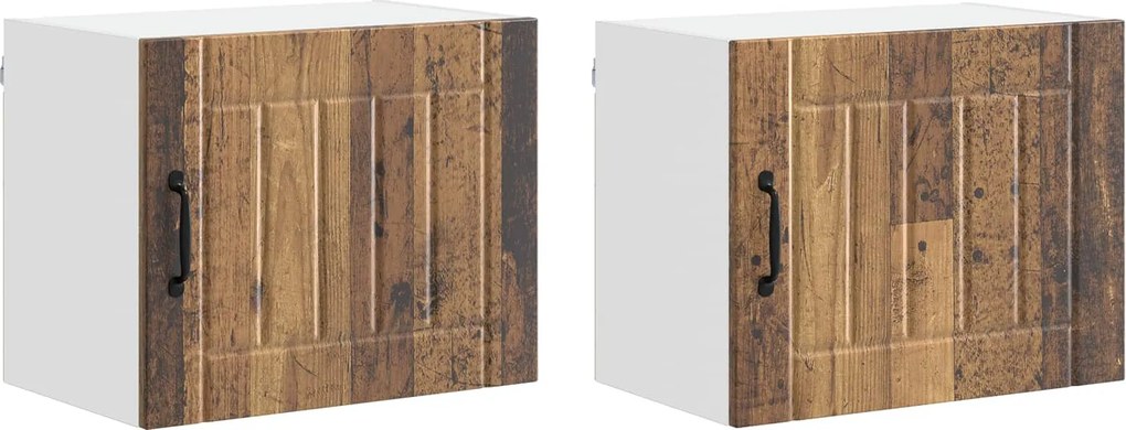 vidaXL Konyhaszekrény 2 pcs Öreg fa 50 x 31 x 40 cm Faanyag