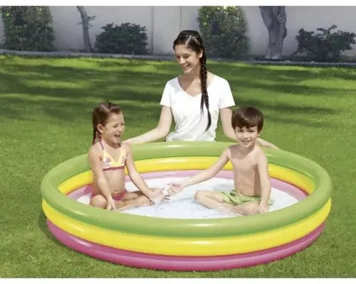 Inflatable rainbow pool 152cm Bestway 51103