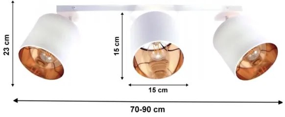 Spotlámpa SOFIA 3xE27/60W/230V fehér
