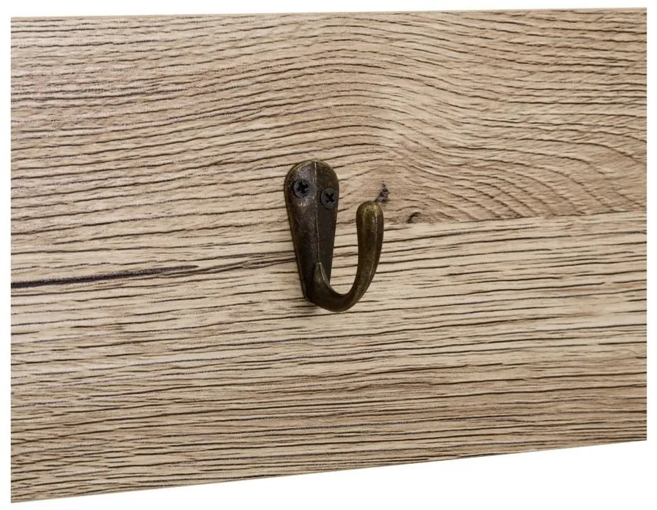 Fekete-natúr színű előszoba bútor tölgyfa dekorral – Casa Selección