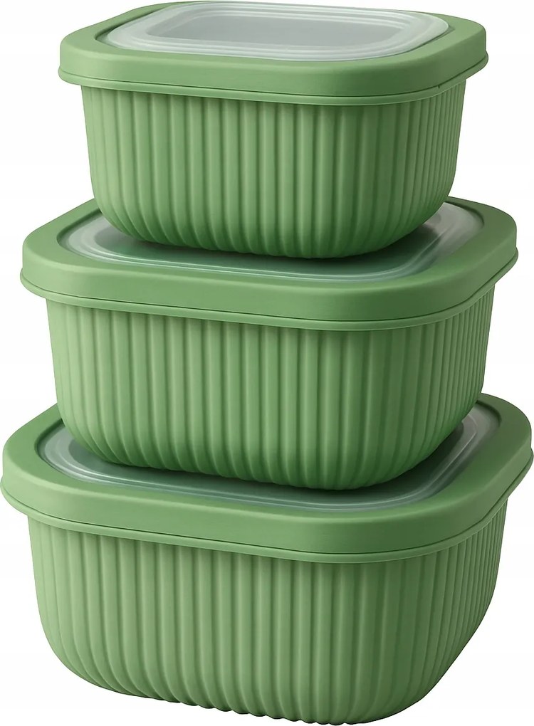 Műanyag Ételtároló dobozok Micro Line 600 ML 1100 ML 1800 ML Szett 3