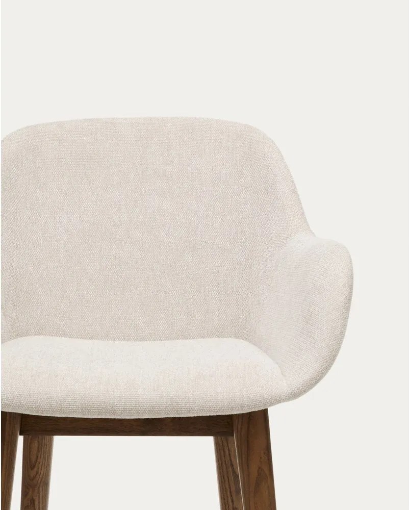 Bézs kárpitozott karfás bárszék (ülésmagasság 66 cm) Konna – Kave Home