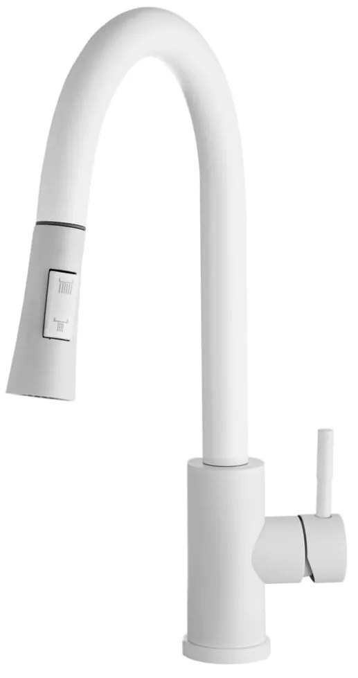 Gamma Taru Slim, magas mosogató csaptelep h-400, fehér, GMA-BTS-WH