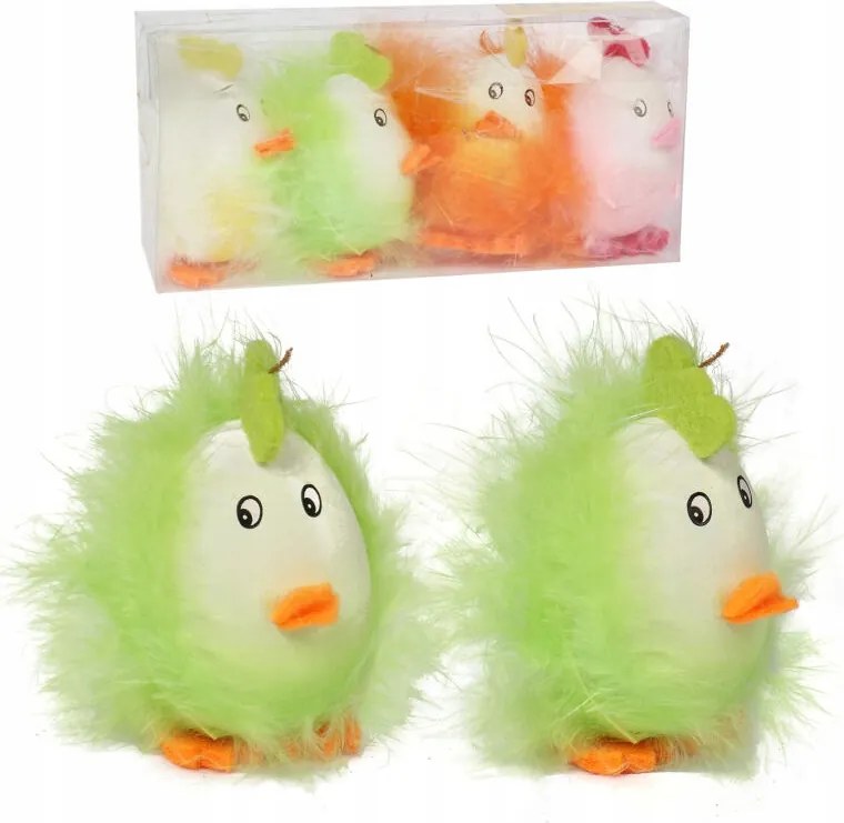 Tyúkok 4 db-os Toll Dekoráció Húsvéti Dekoráció Tavasz