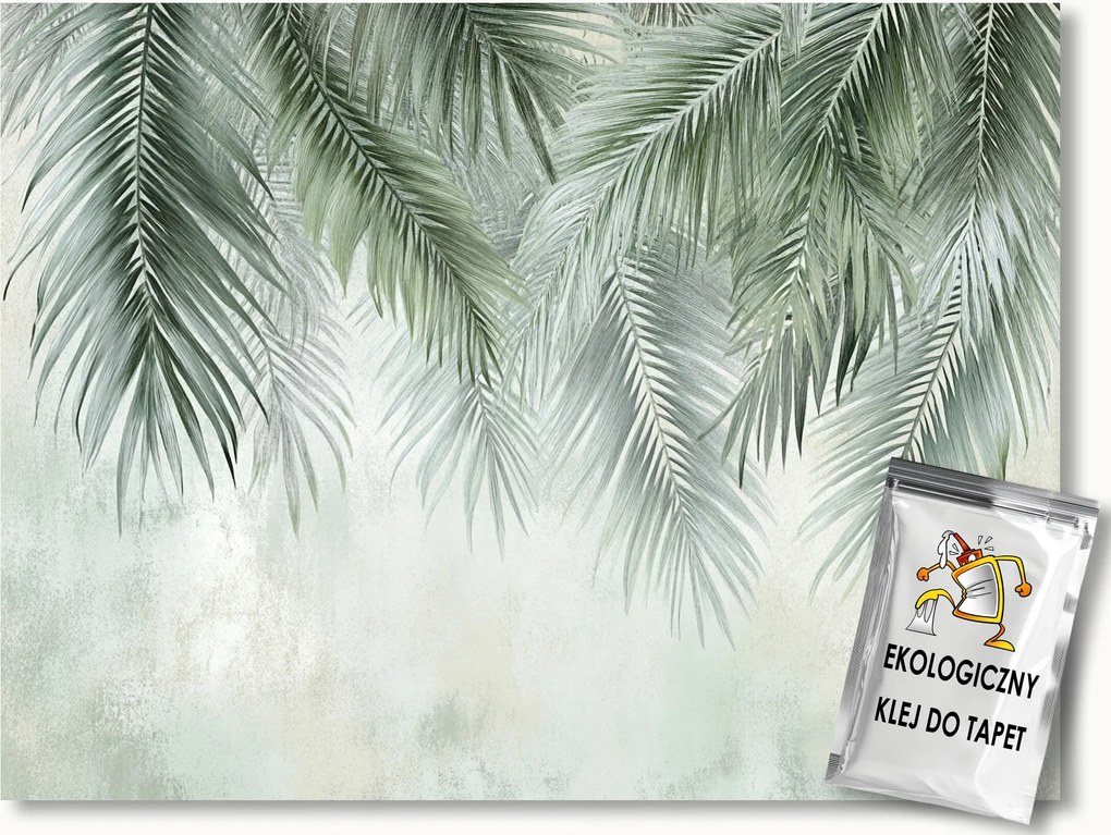 Fotótapéta Flizelina Természet Zöld Pálma Levelek 152,5x104 ragasztó