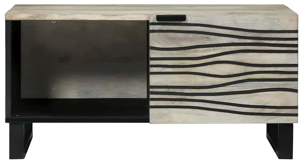 Dohányzóasztal Beige és fekete 80 x 50 x 40 cm