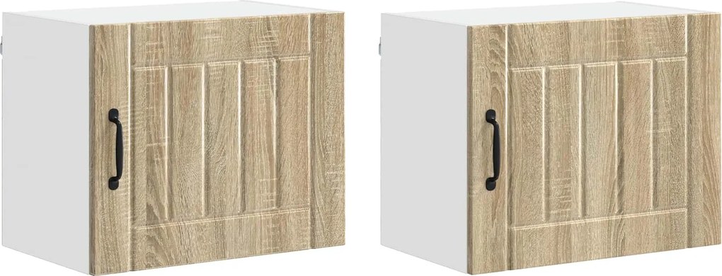 vidaXL Konyhaszekrény 2 pcs Sonoma tölgy 50 x 31 x 40 cm Faanyag