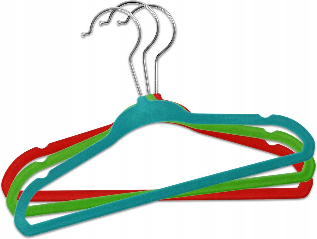 Velúr akasztó mini szett 5 db-os vegyes színek