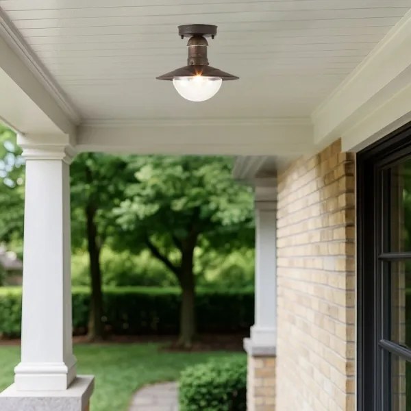 Brilagi - Kültéri mennyezeti lámpa MOLDE 1xE27/60W IP44 bronz/patina