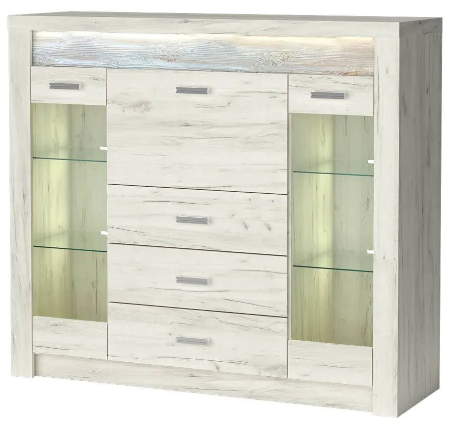 Vitrin Indie 08 (LED világítással) (fehér craft) . Akció -17%. 1057774