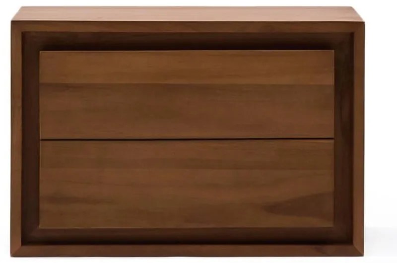 Sötétbarna teakfa fali mosdó alatti szekrény 60x40 cm Kenta – Kave Home