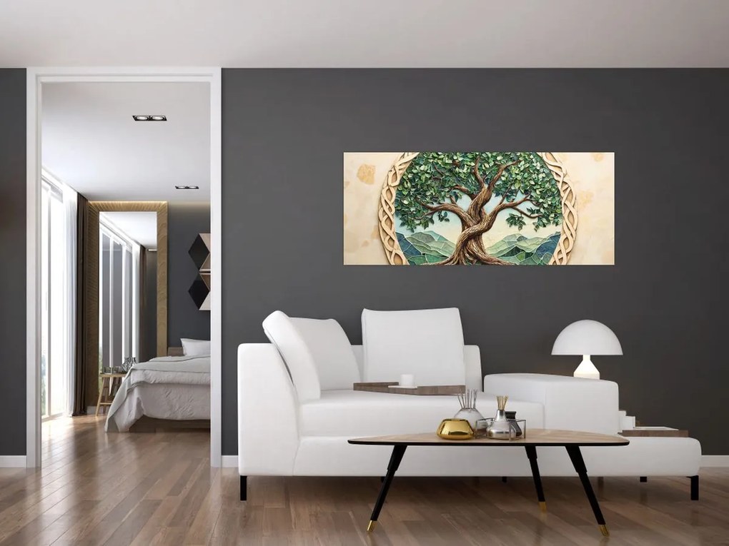 Kép – Fonott életfa (120x50 cm)