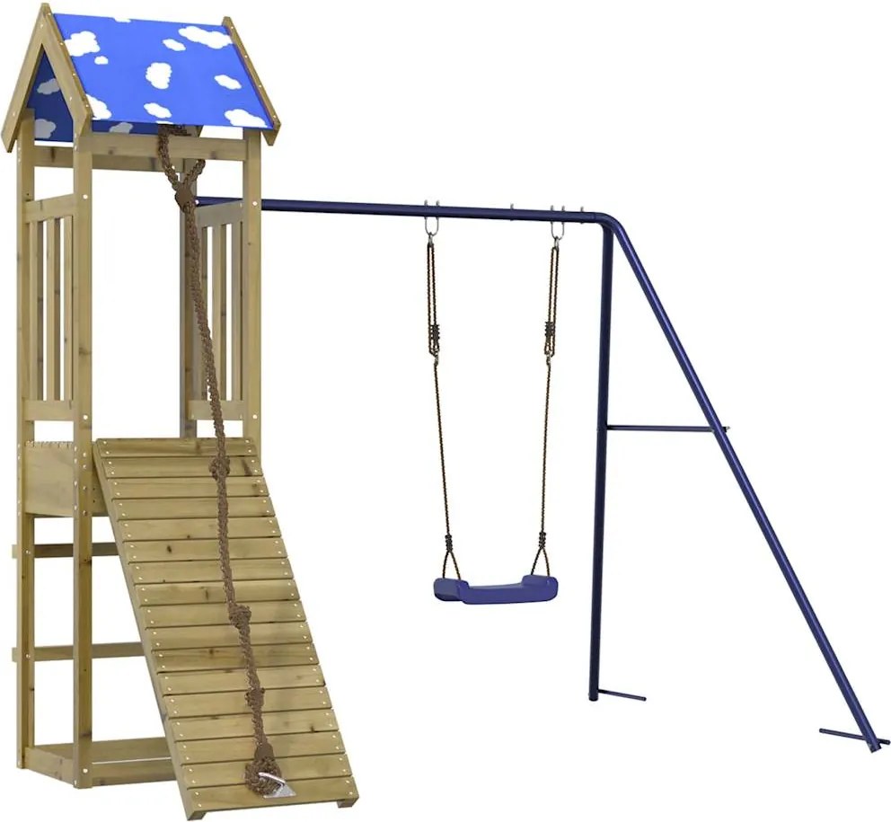 vidaXL impregnált fenyőfa kültéri játszószett