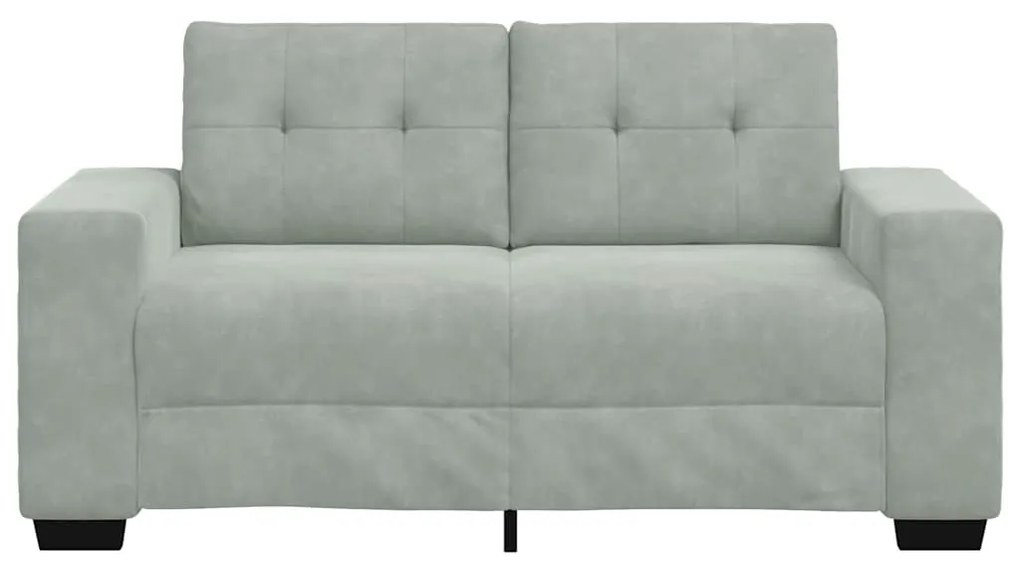 vidaXL világosszürke bársony loveseat kanapé 120 cm