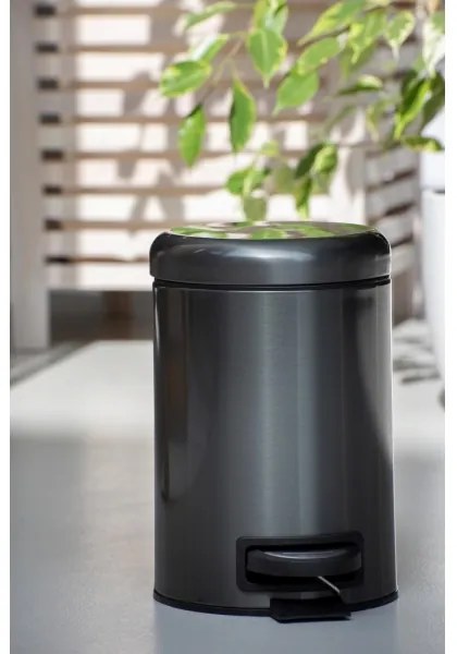 WENKO 24035100 - LEMAN kosár 17x25 cm rozsdamentes acél/fekete