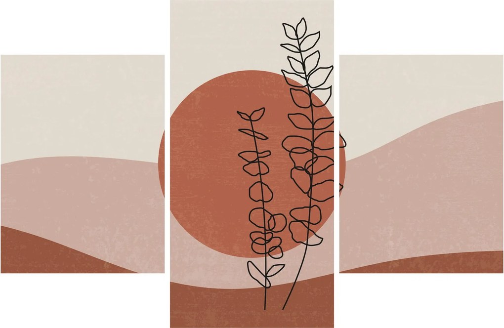 Kép - Boho levelek N⁰1 (90x60 cm)