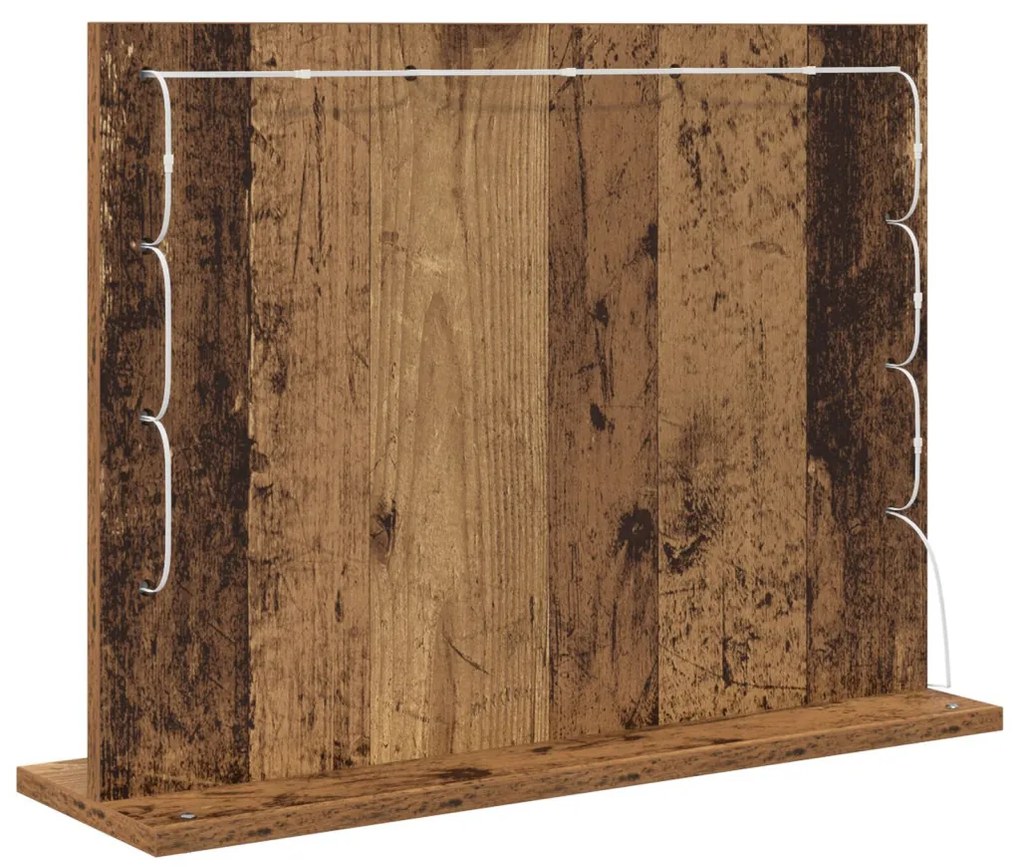 Pipere Tükör Régi fa Fa 60 x 45 x 18 cm Tükör Pipere tükör