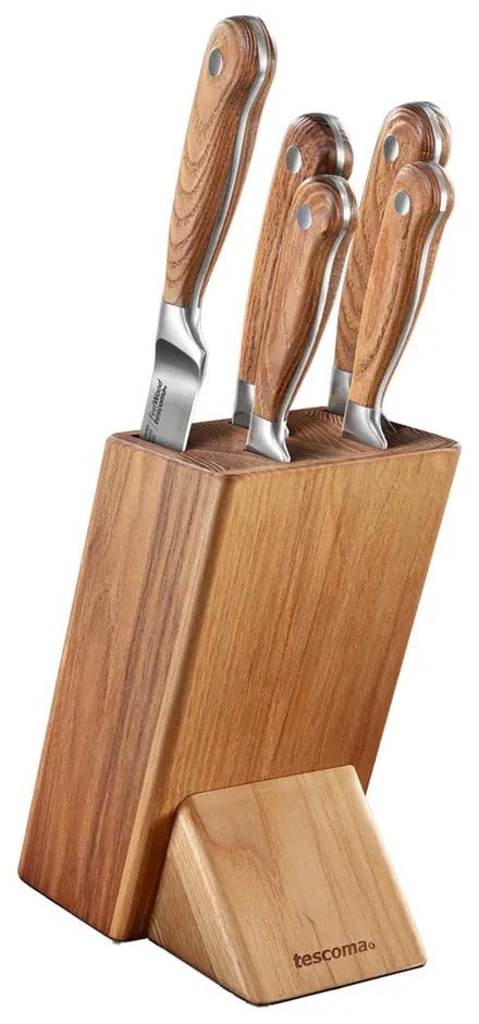 Kés készlet tartóval 5 db-os Feelwood – Tescoma