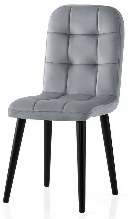 Retro Grey and Black étkezőszék szett, 4 db