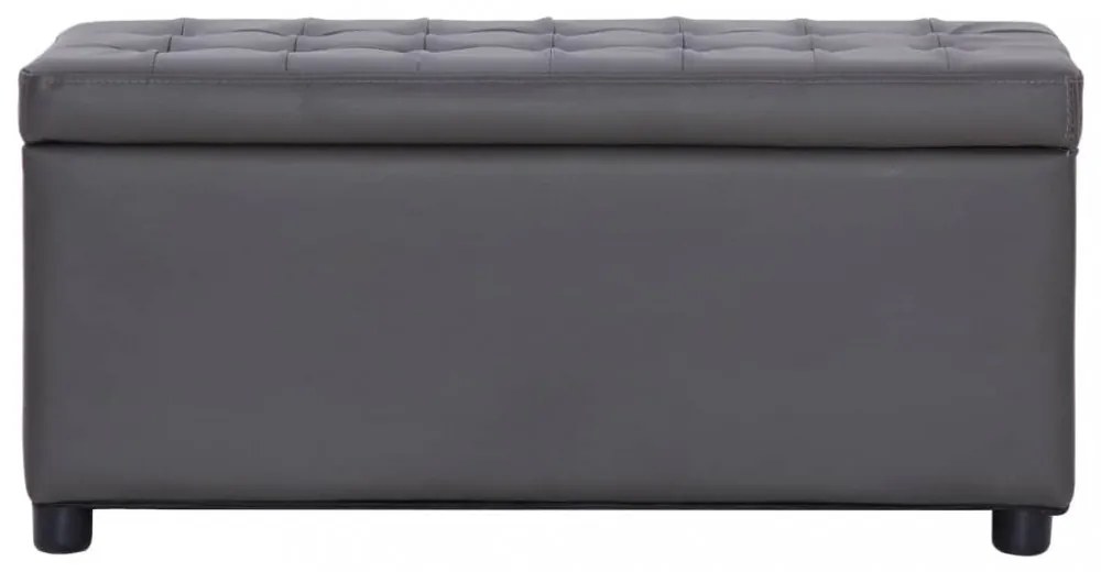 szürke műbőr tárolózsámoly 87,5 cm