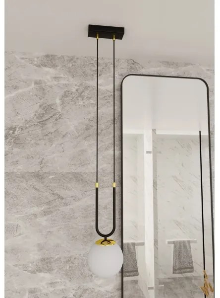 Csillár zsinóron GLAM 1xE14/10W/230V fekete